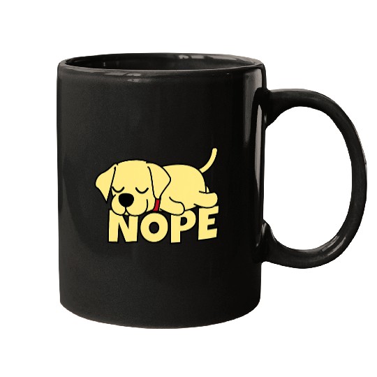 Labrador Lab Dog Lazy Labrador Retriever Yellow Lab Cute Dog Nope Mugs