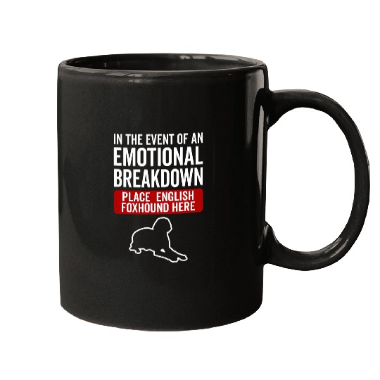 In Event Of Emotional Breakdown Dog English Foxhound 3 Mugs