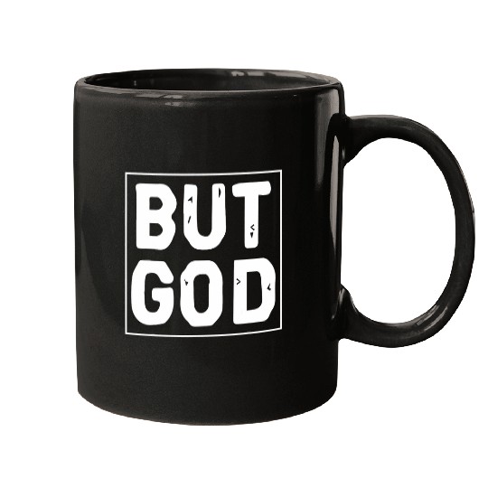 But God Religious Christian Jesus Icon Faith Hope Square Mugs