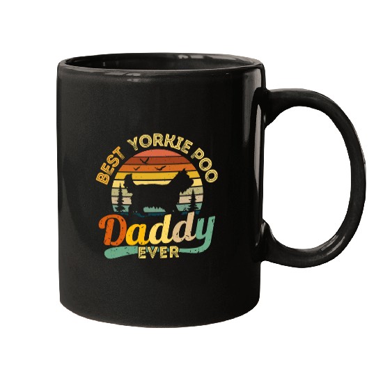 Dog bests Yorkie Poo Daddy Ever Retro vintages 266 paws Mugs