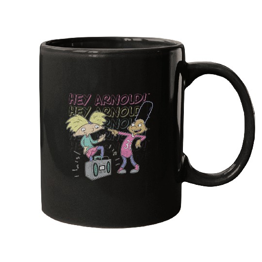 Hey Arnold Arnold Gerald Jamming Distressed Portrait Mugs