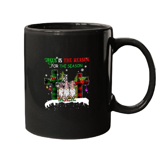 Christian Jesus is the Reason for the Season Gnomies Christmas 273 Bibble Jesus Christ Mugs