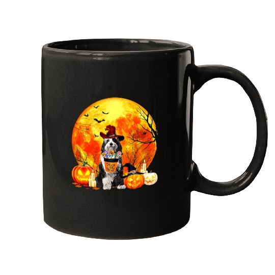 Tibetan Terrier Dog Trick Or Treat Moon Funny Halloween 371 Mugs