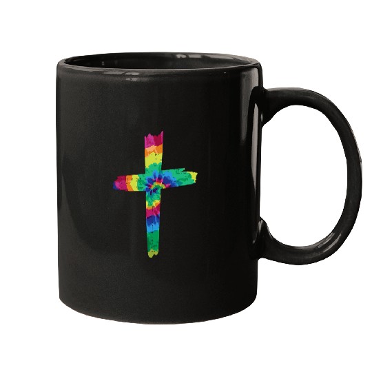 Christian Jesus Christ Christian Tie Dye Cross God Jesus Faith Hippie Christian 18 Bible Verse Christ Mugs