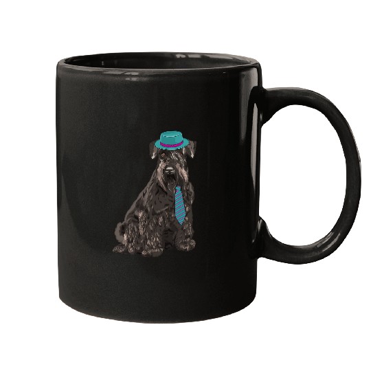 Dog Scottish Terrier Scottie Dog in a Hat and Tie Mugs
