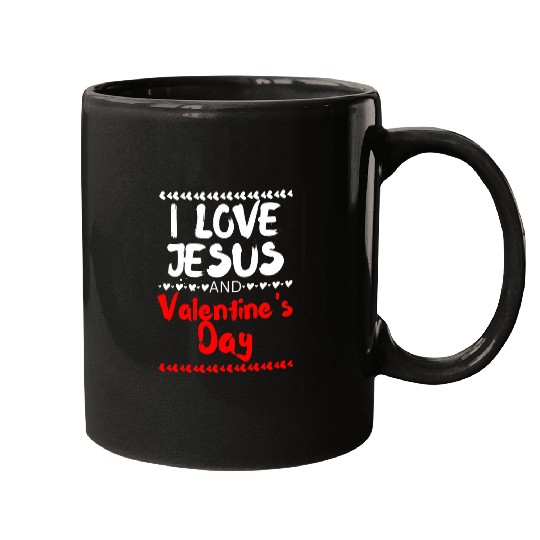 Christian I Love Jesus And Valentines Day Christian Tee For Women Christ Mugs