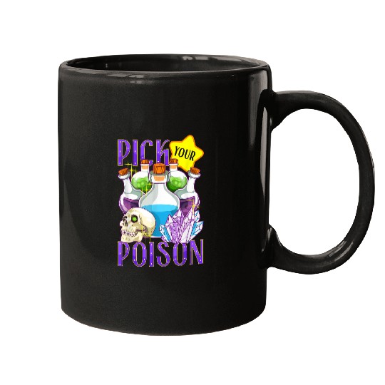Pick Your Poison Funny Halloween Poison Bottles Crystals37 Mugs