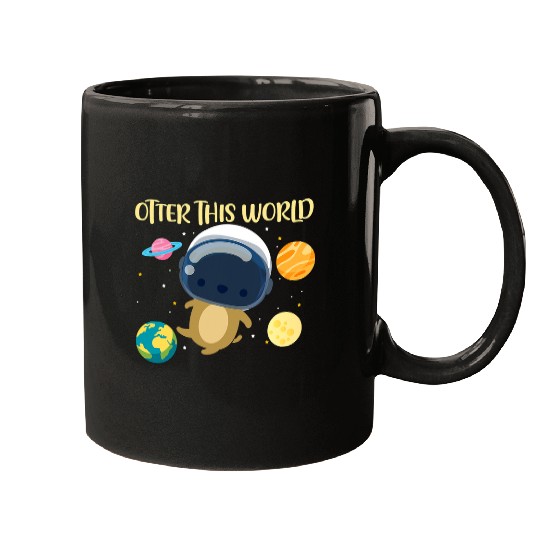 Otters This World Space Planets Astronomy Astronaut Mugs