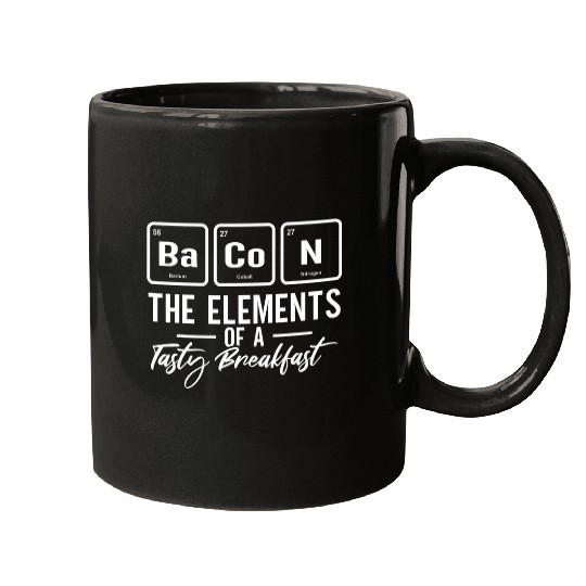 Bacon Periodic Table Elements Chemistry Mugs