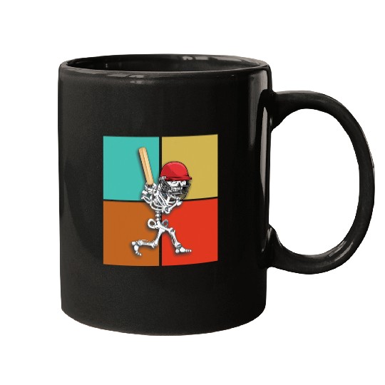 Skeletons Skulls Cricket Halloween Cricketer Skull Mugs