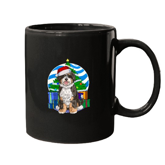 Bernedoodle Dog Funny Christmas Tree Decor Gift Mugs