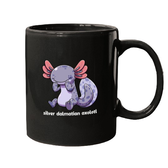 Dalmatian Silver Dalmatian Axolotls Melanoid Mexican Salamander Fish Dalmatians Dog Mugs