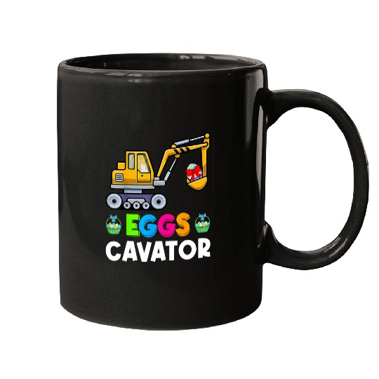 Tractor driving Kids Kids Easter Egg Hunt Eggs Cavator Bunny Tractor Loving Toddl Mugs