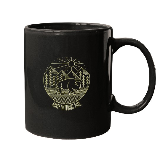 Banff National Park Line Art product Mugs