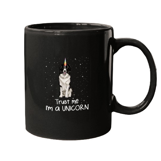 Border Collie Je Suis Un Chien Unicorn Mugs