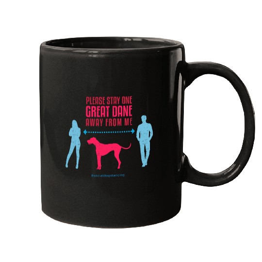 Dog Great Dane Social Distancing Guide Mugs