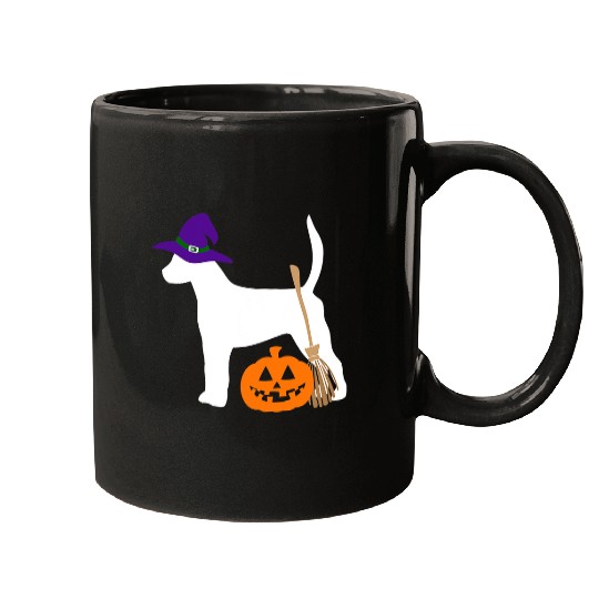 English Foxhound Halloween Dog Wearing Witch Hat Mugs