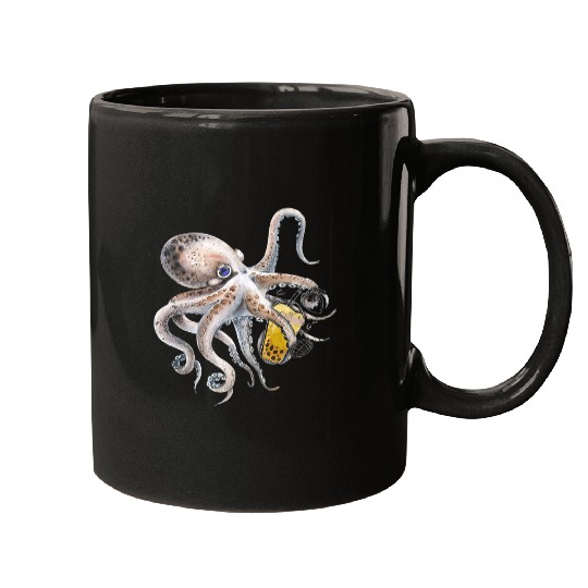 Octopuss Lover Boba Tea Octopuss Kraken Cephalopod Bubble Milk Tea Lover Mugs