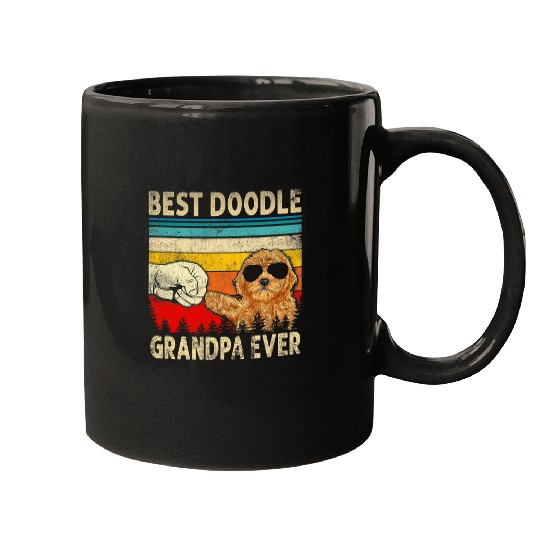 Goldendoodle Mens bests Doodle Grandpa Ever Goldendoodle Dog Dad Fathers Day Doodle Dog Mugs
