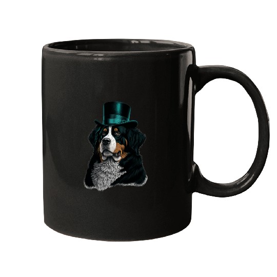 Bernese Mountain Dog Lover Dog Bernese Mountain Dogs Top Hat Mugs