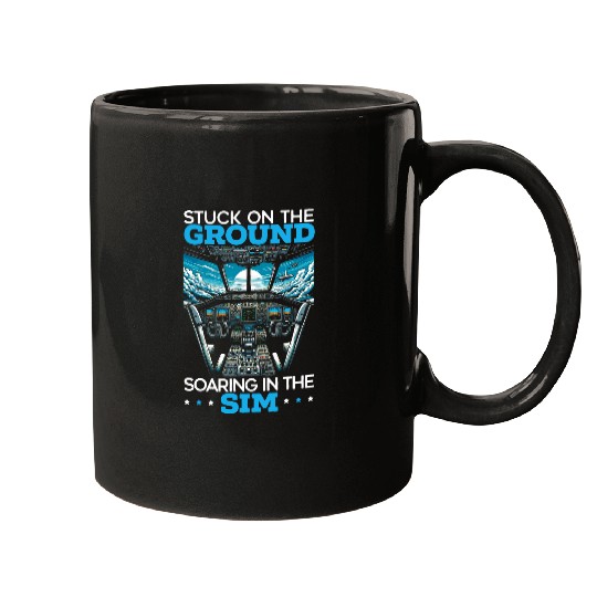 Flight Simulator Aviation Console Pilot Flight Simulation 1 Mugs