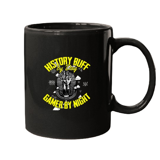 Ancient Egypt History Buff by Day Gamer by Night Historian Mugs