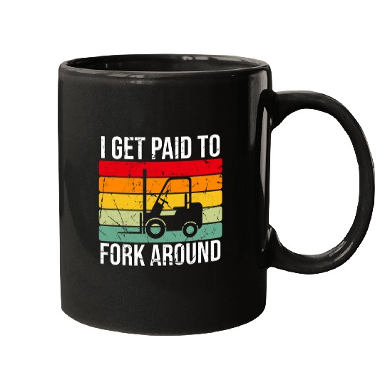 Forklift Operator Funny Dictionary Definition Fork Around Mugs