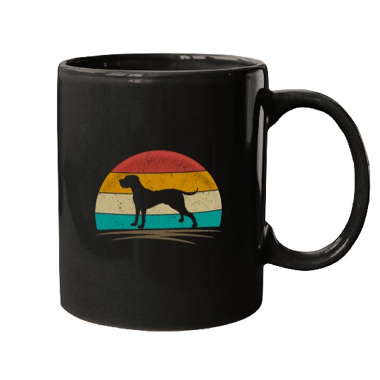 Dog Great Dane Retro vintages 70s Silhouette Breed GifT Mugs