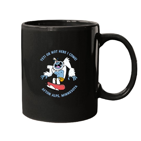 Skiing Ski Afton Alps Minnesota yetis Snowboarding Vacation for Kids Mugs