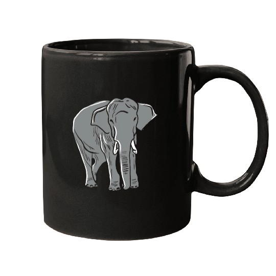 Elephant Love Illustration for Elephant Lovers Mugs