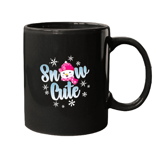 Snow Cute Happy Snowman Let it Snow Graphic 393 Mugs