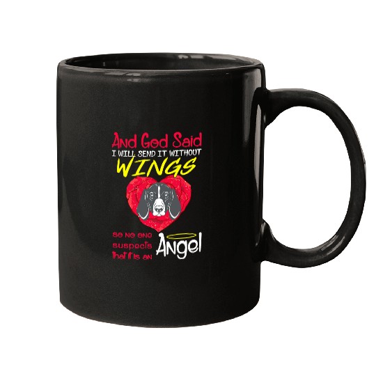 English Foxhound Angel Without Wings Gift Mugs