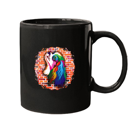 Colorful Cavalier King Charles Spaniel Pop Art Bricks Mugs