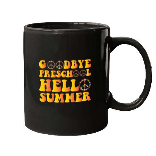 Retro Last Day School Out For Summer Teacher Student Hippie Mugs