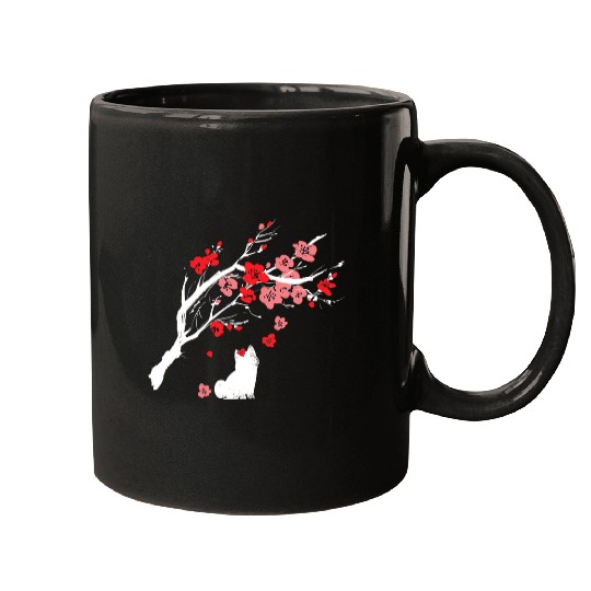 Dog Shiba Inu Japanese Cherry Blossom Sakura Flower 7 Mugs