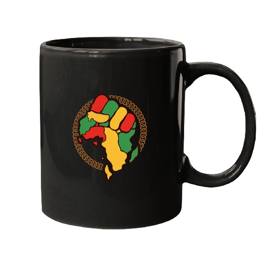 Afro Black Girl Pride Afro Girl Afrocentric Melanin Girl Mugs
