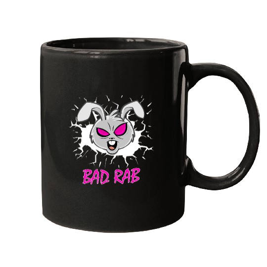 Rabbits Bad Bunny Funny Easter Bunny Rabbit Bunny Long eared Mugs