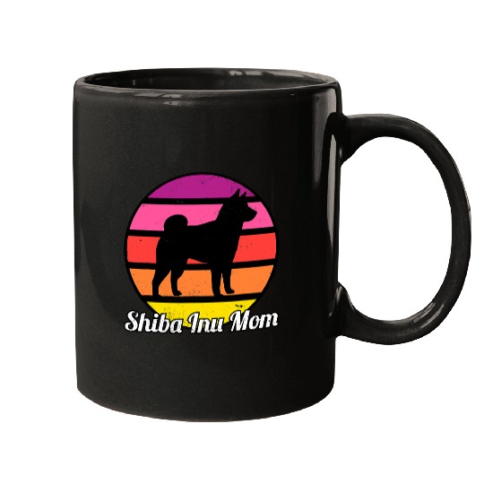 Dog Shiba Inu Mom I Retro Shiba Inu Mugs