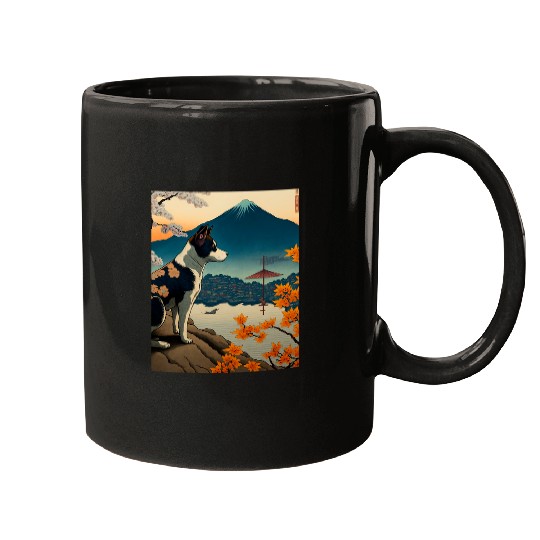 Tattoo Ink Ukiyoe Art Kanagawa vintages Japanese Tattoo Art Dog Graphic Mugs