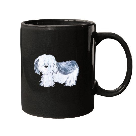 Cute Shaggy Dog Pet Portrait Watercolor Art Mugs