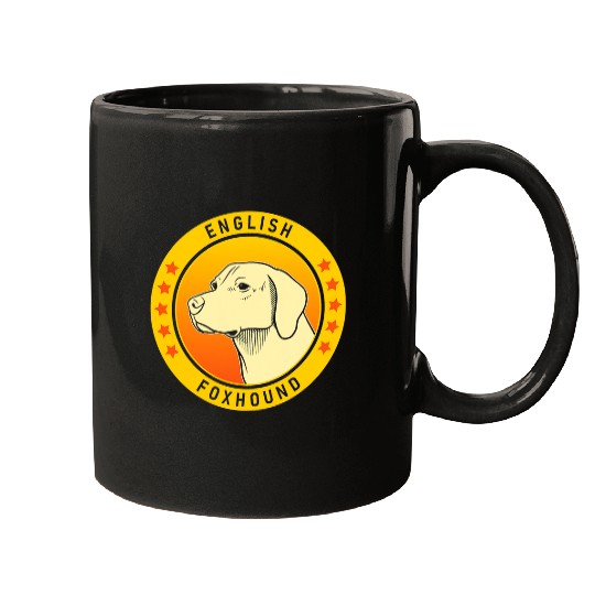 English Foxhound Dog Portrait Mugs