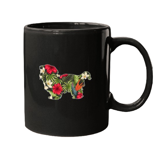 Shih Tzu Summer Tropical Floral Print Flower Hawaii Men Girl Mugs