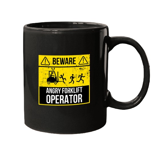 Angry Forklift Operator Forklift Driver Funny Forklift Truck Mugs