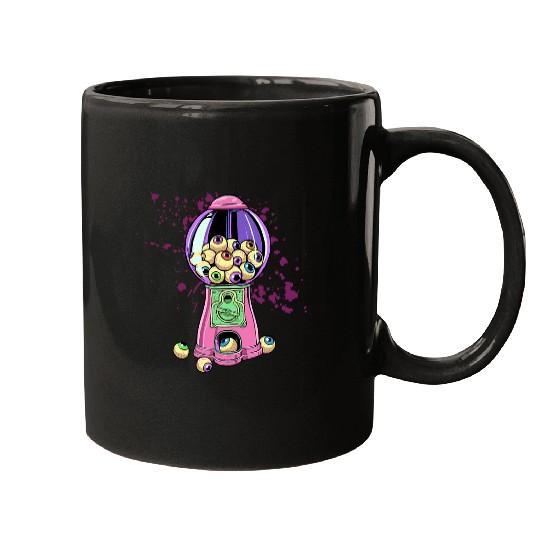 Weirdcore Aesthetic Eyeball Bubble Gumball Machine Halloween Mugs
