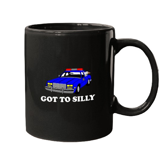Hilarious Got Too Silly Goose in Police Car Tee Mugs