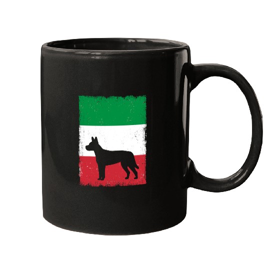 Carolina Dog Dog Italy Flag Italian vintages Mom Dad Mugs