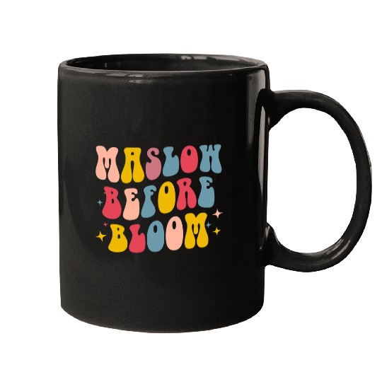 Maslow Before Bloom School Counselor Groovy Teacher Mugs