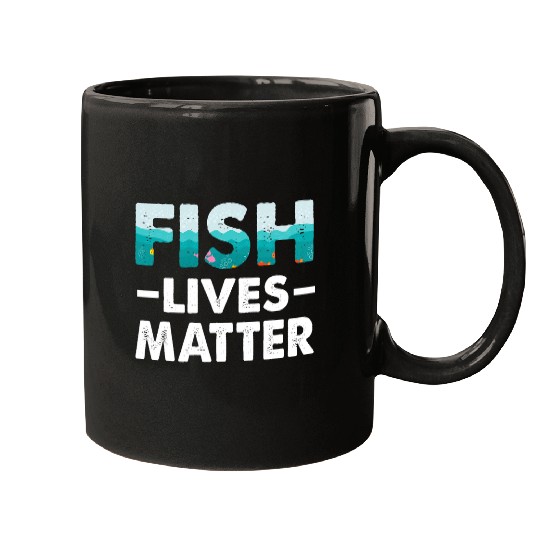 Fishing Lives Matter Men Fishing Tank Reef Coral Aquarium Fisher Mugs