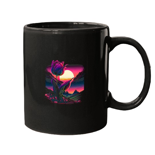 Retro Aesthetic Tulip Mugs