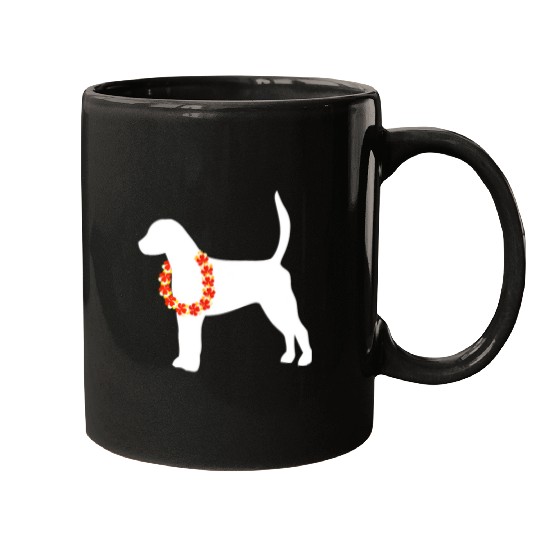 English Foxhound Aloha Hawaiian Lei Dog Mugs
